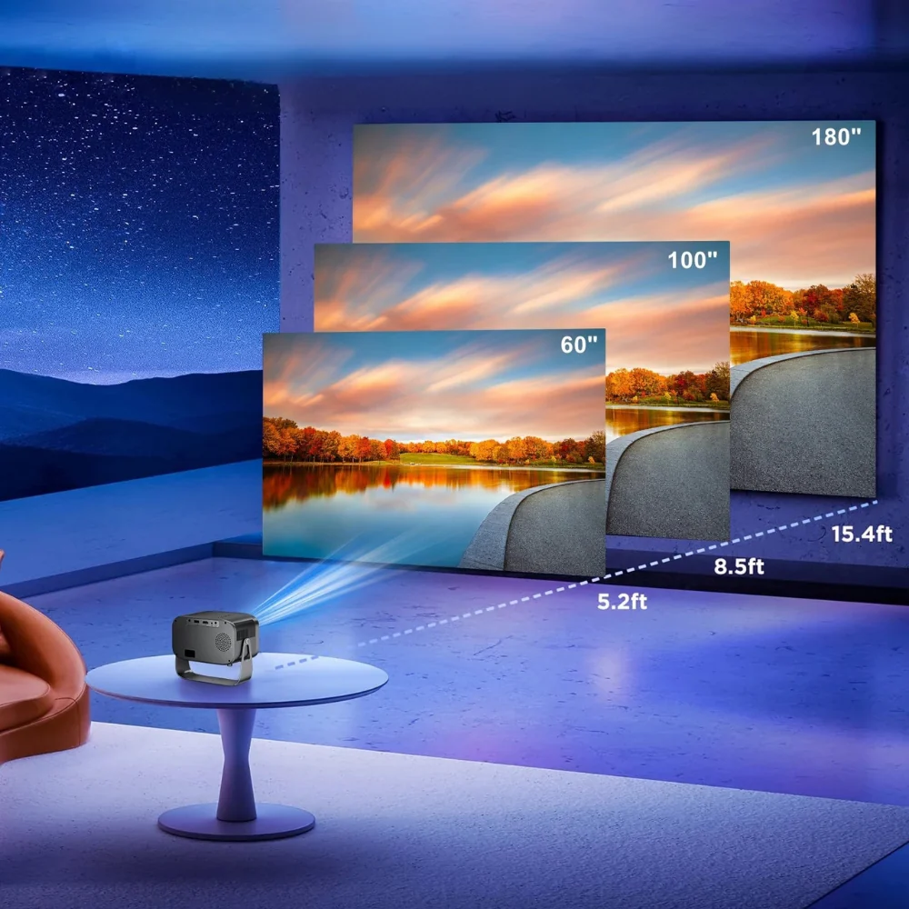 Portable Projector Mini 4K Projector Compact Lightweight - Image 5
